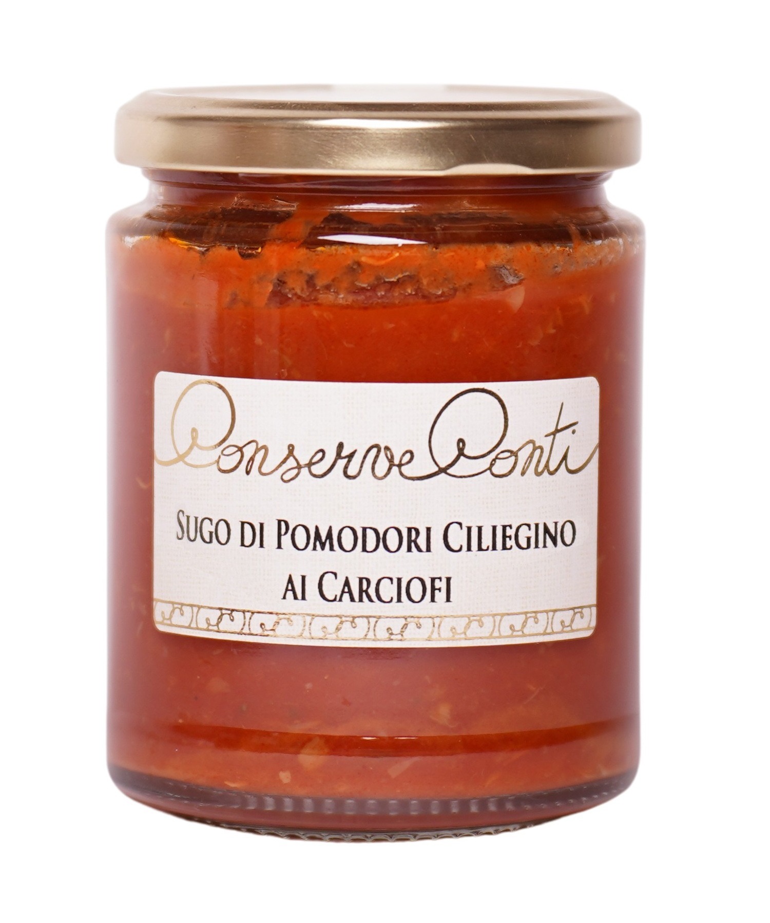 Sugo di pomodori ciliegino ai carciofi in olio extravergine d’oliva